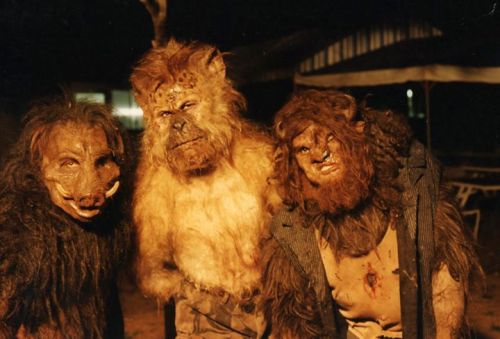 #MonsterSuitMonday Characters from “The Island of Doctor Moreau” (1996) or possibly a less cute furr