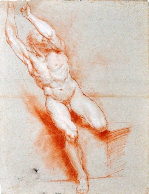 hadrian6:  Various 18th. and early 19th.century male nude drawings unsigned. from the  Italian Schools.    