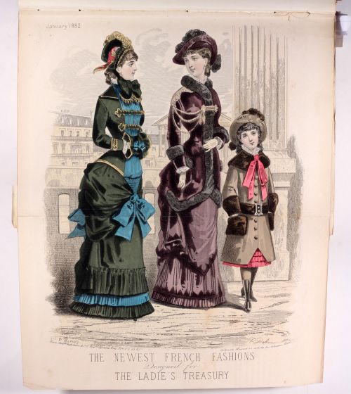 The Ladies Treasury A Household Magazine of Literature Education and Fashion1882 - with fine folding