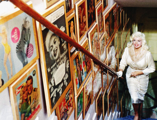 hollywoodlady:   Jayne Mansfield’s Pink Palace  In November 1957, shortly before her marriage 
