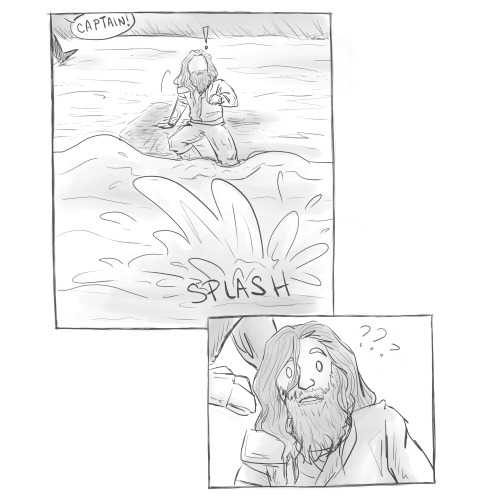 sungmee: nearly complete in time for mermay, but i made an ofmd mer AU!stede rescues ed after he get