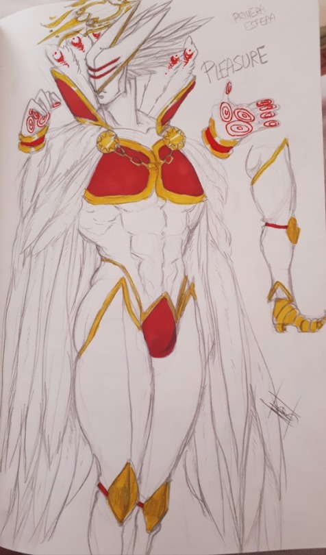 max-the-egg-master:  I made another Bayonetta oc and this time is an Angel. Pleasure, he is the counterpart of the demon Lust.—PLEASE SUPPORT MY ART BY REBLOGGING IT!THANK YOU SO MUCH!