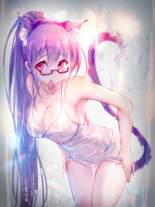 lewd-lounge:  Megane Neko requested by @  slay3r125JH的教師マヤー 猫戦艦　武蔵 ネコ耳 猫耳巫女 猫片 おまとめきつね３ ついったらくがきまとめ C90申し込み用カットイラスト ( ﾟ∀ﾟ)o彡°お尻！お尻！ ねこマドレーヌ