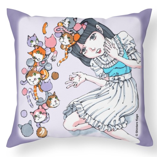  Shintaro Kago KITTY CONFETTI is licensed and available printed on pillows, t-shirts, sweatshirts, t