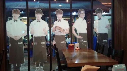 aviateb1a4:  [PIC] 140602 Handsome B1A4 for ‘ADDAL’ restaurant’s window’s poster cr: bestyou_1118&JYJY_1118 
