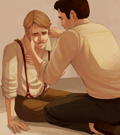 kayaczek:Breathe with me, StevieI’ve read several fics in which Bucky helps Steve through his asthma