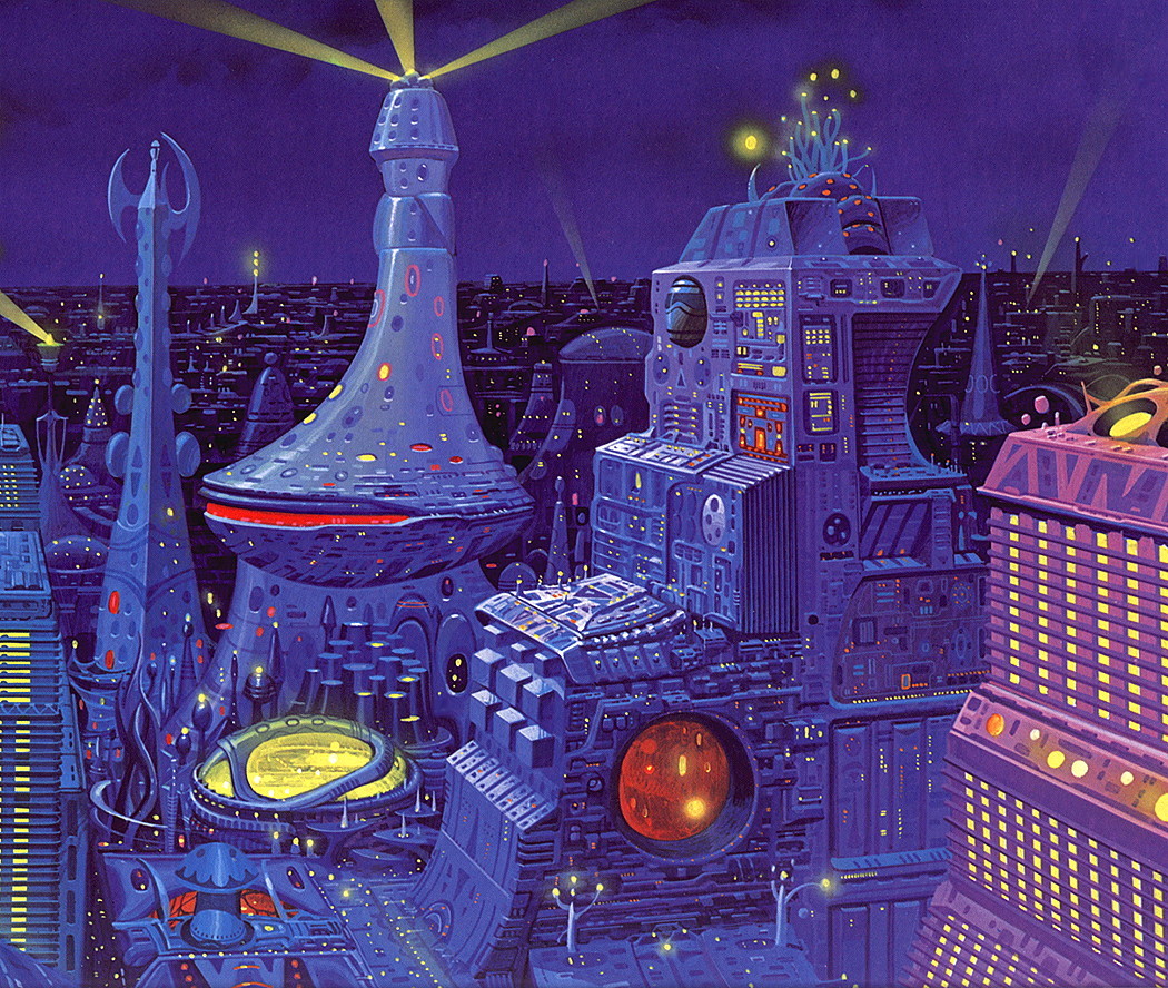 Город будущего глазами. Angus MCKIE. Angus MCKIE художник космический.