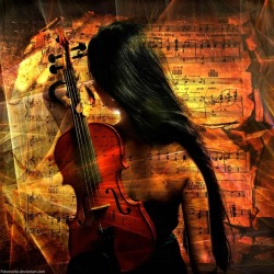 coffeenuts:Girl With Violin by Fotomonta