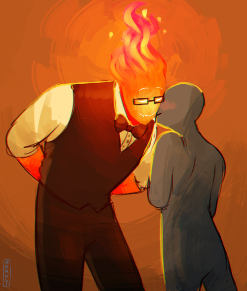 ask-grillby: [[ d(&gt;_・ ) ]]