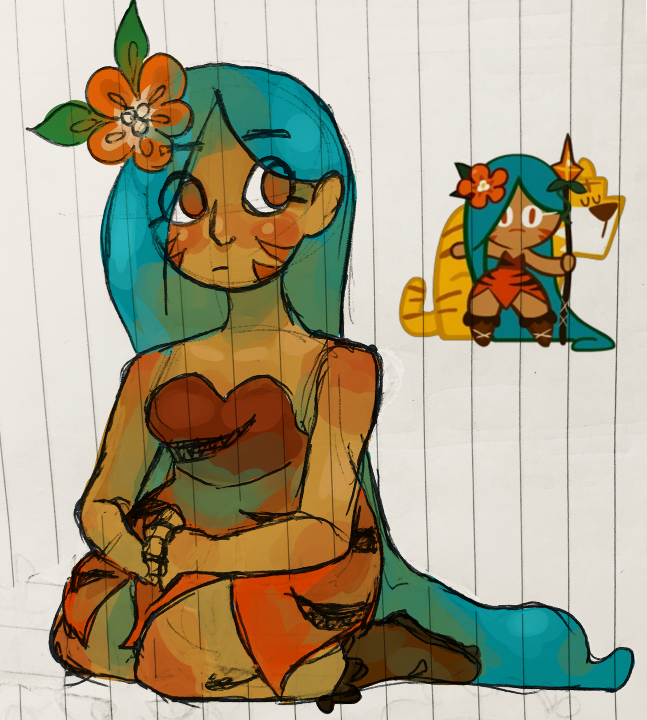 April 3, 2019. tiger lily cookie from cookie run