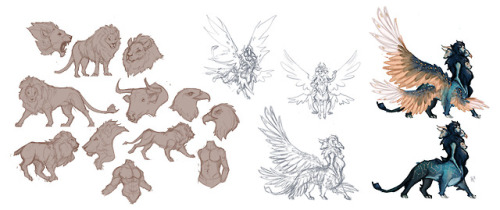 I’ve been designing/drawing a lot of mythological beasts on stream lately. It’s been a fun challenge