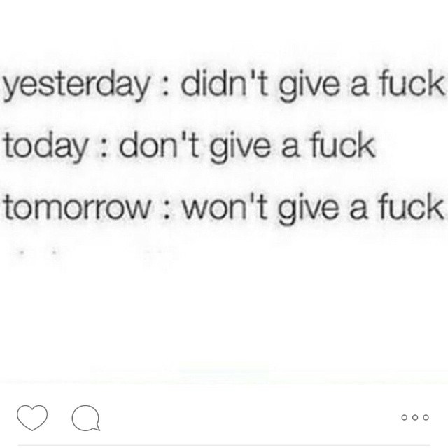 drestealz:  And for the rest of this month want give a fuck one mans problem is another