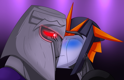 I needed to practice drawing Megatron and I also wanted some fluffy shiz with my TFP OC Meraki, http