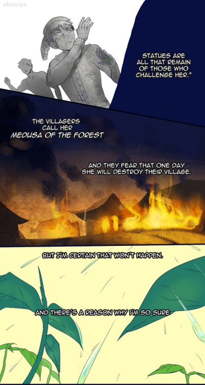 everydayelegy:  akimiya:   Medusa of the Forest (2013) by: akimiya  p01-08 (colored pages) to be continued… A one-shot I’ve been working on for the past month or so, here’s the colored prologue;;;;  THIS IS REALLY GOOD PLEASE CONTINUE IT I WANT