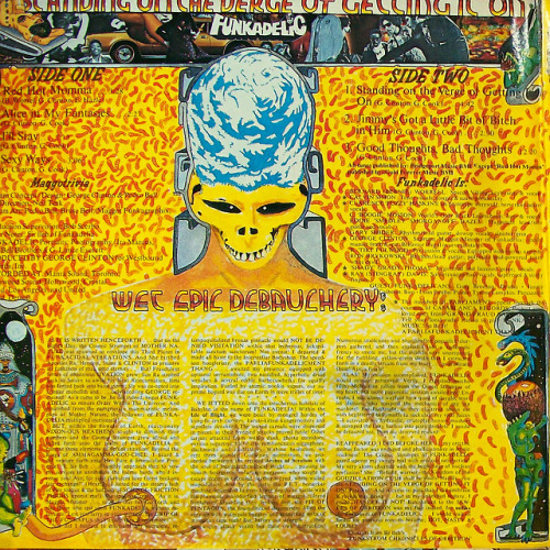 magictransistor:  Some details from the LP cover art done by Perdro Bell for Parliament-Funkadelic.