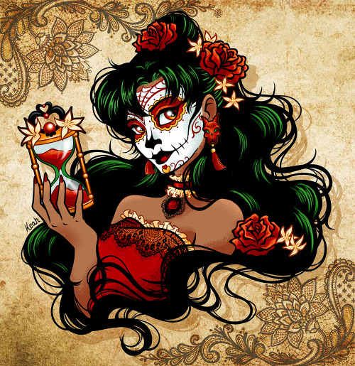  Day of the Dead inspired Sailor Pluto. ⌛️My Instagram
