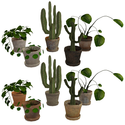 Homeroxana at SimPearls asked for conversion of my ts4 pots. I decided to use the textures on Pixelr