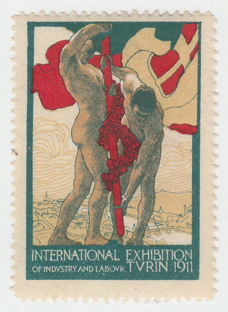 Sondermarke zur Internationalen Weltausstellung 1911 in Turin (Italien).Weiterhin noch ein paar Post