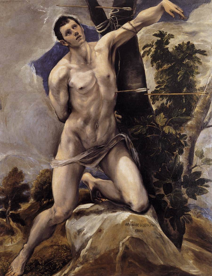 renaissance-art-blog: St. Sebastian, 1577, El GrecoSize: 152x191 cmMedium: oil, canvas