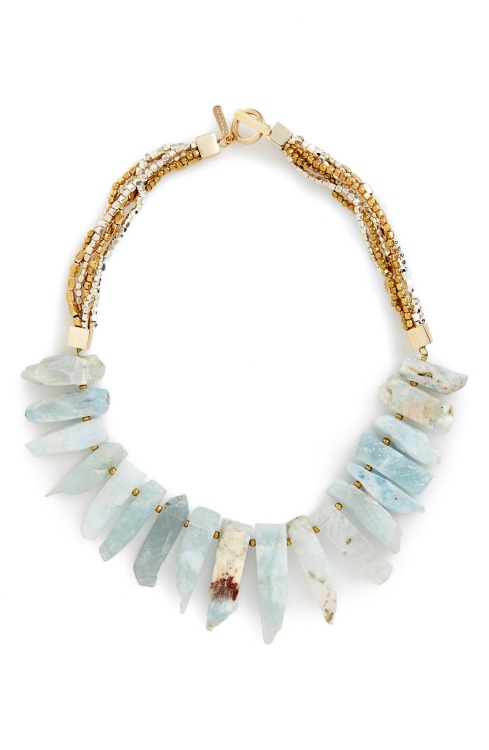 Fonte : Neiman Marcus -  www.nordstrom.com Panacea Aquamarine Beaded Bib Necklace _12490933Source : 