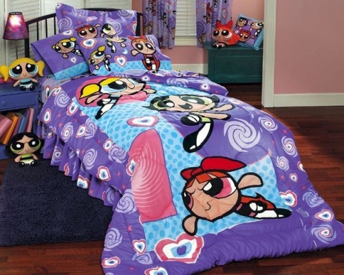 princess-glitter-pixie:Powerpuff Girls bed set & room decor!