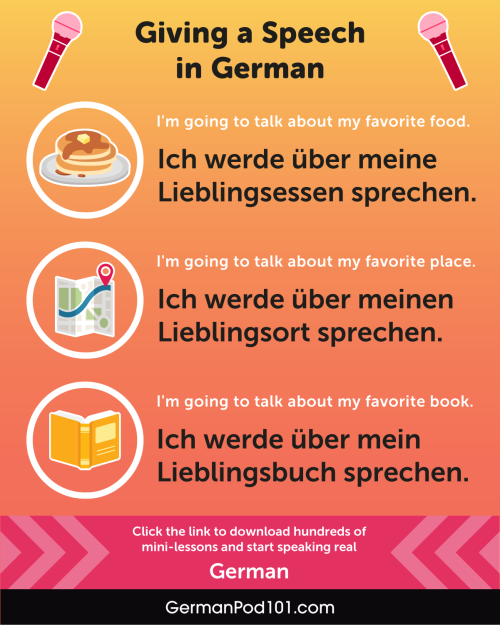 Are you ready to give a SPEECH in German?  PS: Hurry and learn German while it’s free with Ger