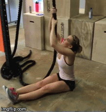 crossfitters:  Maddy Curley: Legless rope climbs. I thought I had left you behind