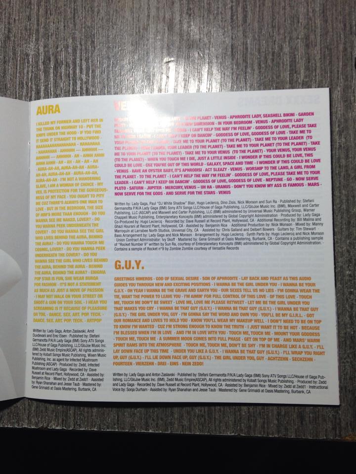 ladyxgaga:  Another look inside of ARTPOP’s album booklet. 