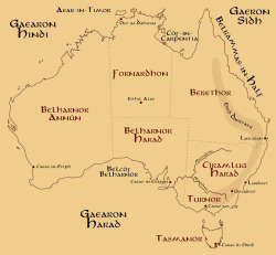 mapsontheweb:  Tolkien Style Map of Australia