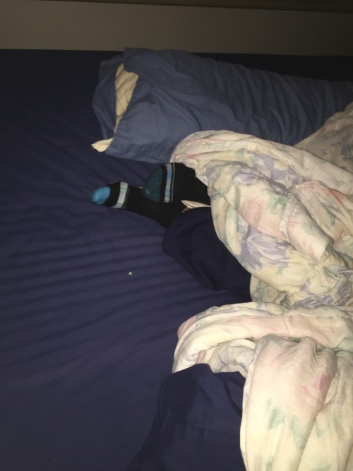 pussycummy: My wife’s smelly socks still sleeping atm wonder wat I should do mmmmm