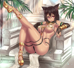 voltiouslyhentai:Sexy egyptian neko girl