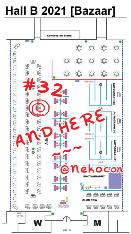 I’m going to be at AWA and Nekocon THIS WEEKEND and NEXT WEEKEND!!! It’s going to be super fun~~~ Co