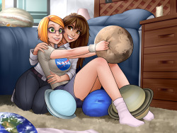 Commission - Plushy Snuggle - Lauren and Tara by RoninDude 