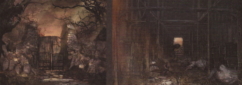 candlemaiden: Hemwick Charnel Lane scenery Bloodborne Official Artworks