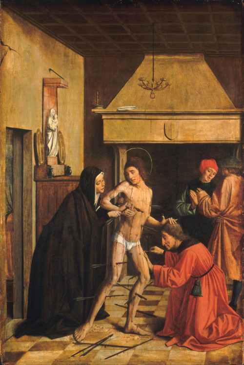 koredzas:  Josse Lieferinxe - Saint Sebastian Cured by Irene. 1497 