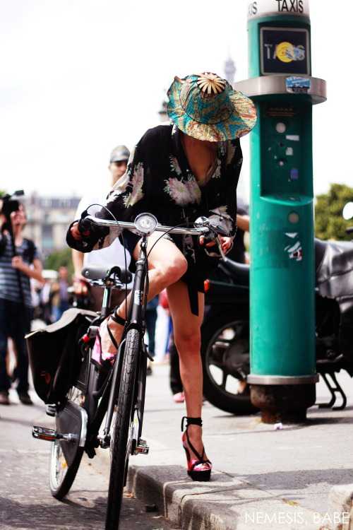 Cathrine Baba before Dior Haute Couture FW 13 July, Paris