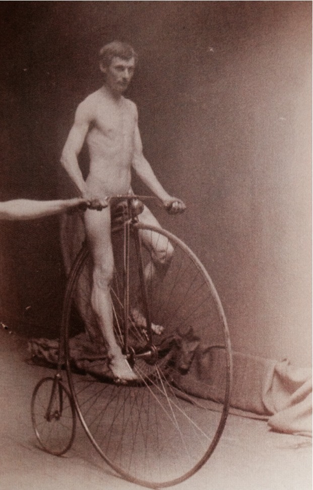antique-erotic:  vintagehandsomemen: Charles Grafly on his high wheelâ€¦.1880s