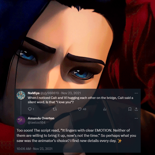 ARCANE LEAGUE OF LEGENDS: SEASON 1 ↳ Amanda Overton (Arcane Series Writer) X Tweets On Caitlyn And