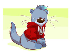 eclipticafusion:Hoodieless otter a.k.a Chicle de Menta or just MentaWarm up doodle trying to get myself motivated to work todayWhen in doubt, draw otters