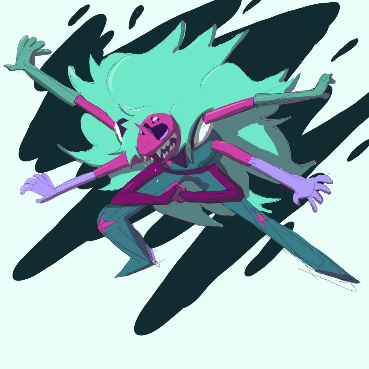 bpd-amethyst:  Did an Alexandrite for my friend suwugilite!holy shit dude