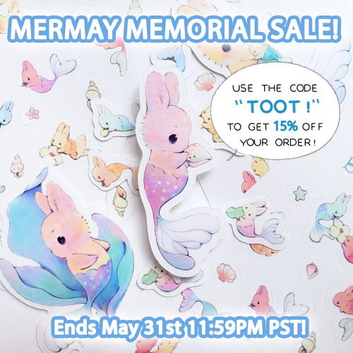 Hello my sweet bunnehs! I restocked my shop with Bunnermaid and Mermaid items and also added new sti