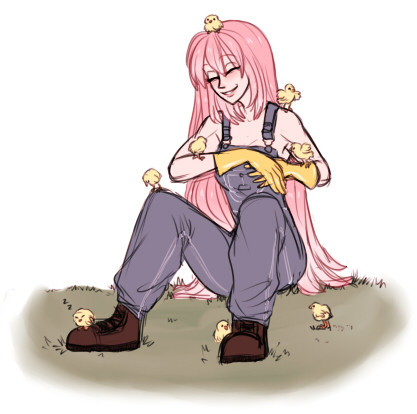   farm!au luka with some peeps