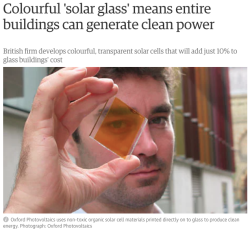 solarpunk-aesthetic: Just imagine a world full of beautiful stained glass windows which also generate electricity… [Oxford Photovoltaics] 