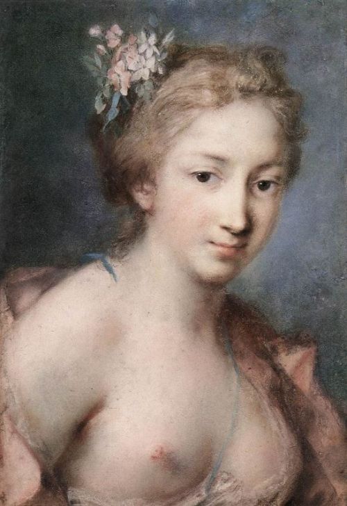 Flora by Rosalba Carriera Italian, 1730pastel on paperUffizi Gallery 