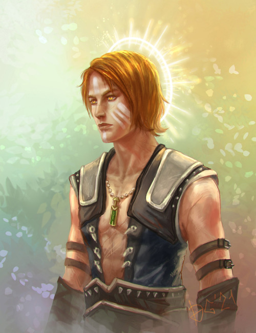 My oc - aasimar Theriel from the game  Pathfinder: Wrath of the Righteous.