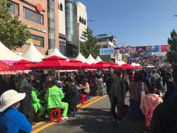 Itaewon Global Village Festival in Seoul. Lots of good food. 