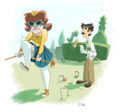 domcelliniartblog:Date day at Peach’s castle. 