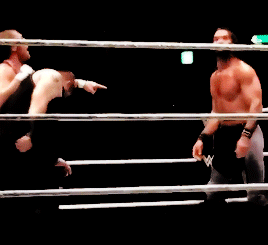 shieldsource: requested by anon: seth &amp; dean teaming up to powerbomb kevin