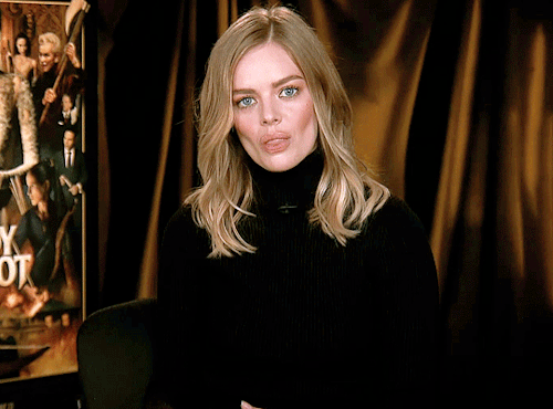 blondessource:SAMARA WEAVING.“Ready or Not” Interview.