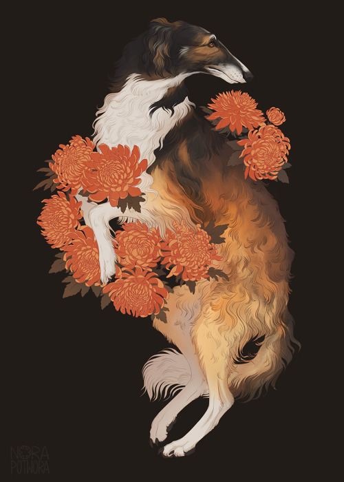 Pet poster ordered by Chocosart, her friends’s beautiful dog Byron!I had a lot of fun while wo